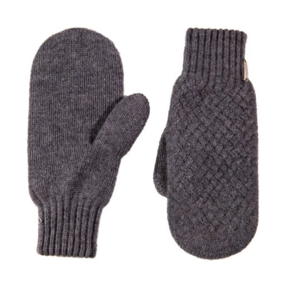 Grey color mittens, Best winter mittens, Knitted mittens, Cashmere mittens - Picture 3 of 8